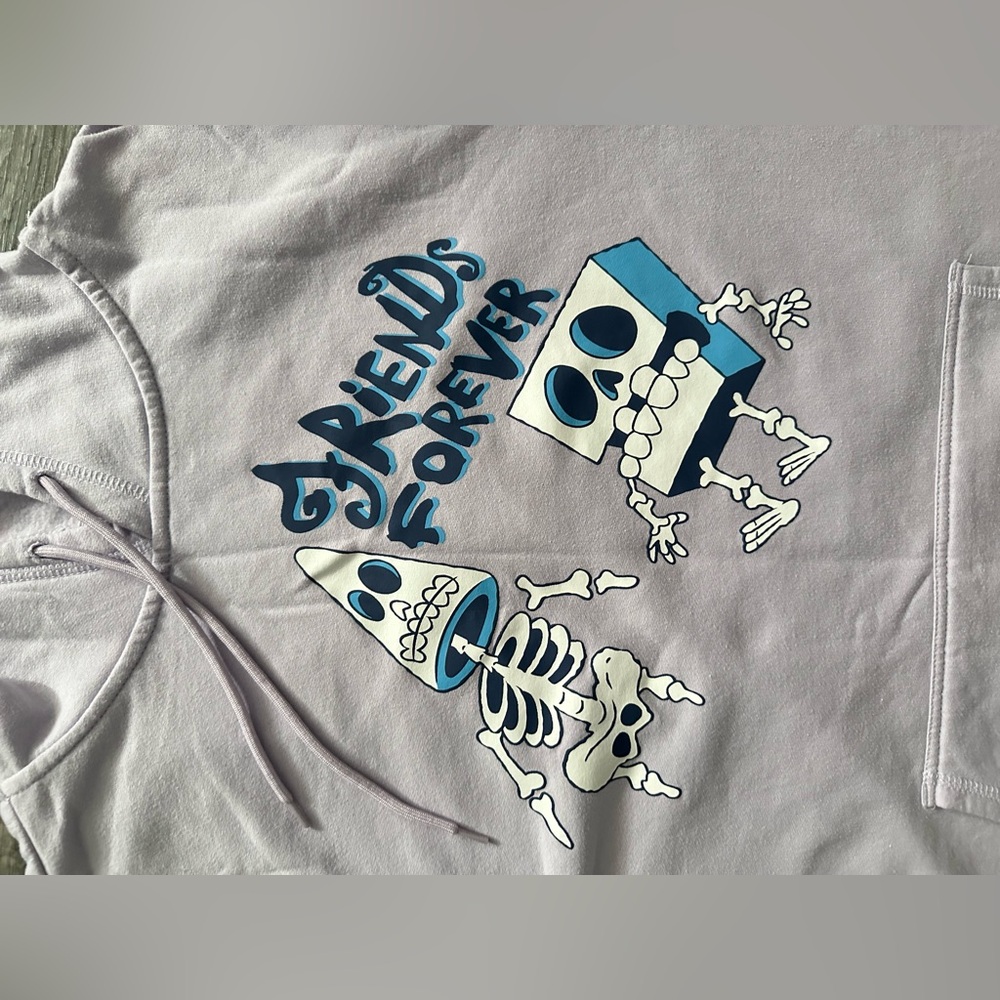Nickelodeon SpongeBob SquarePants Friends Forever Light Purple Women’s Hoodie L - Picture 3 of 8
